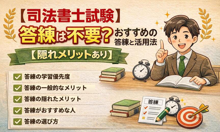 司法書士試験では答練は不要？おすすめの答練と活用法